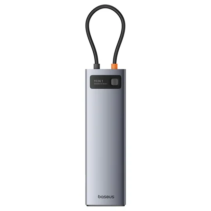 Baseus Metal Gleam 11-in-1 USB-C hub in Nigeria, gray aluminium docking station