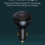 Baseus Multi-Port Fast Charge Car Charger C+C+U 160W