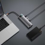 Baseus CAHUB-CT0G Metal Gleam Series 11-in-1 Multifunctional Type-C HUB Docking Station Gray - Image 4