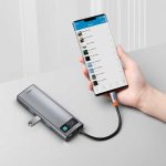 Baseus Metal Gleam Series 9-in-1 Multifunctional Type-C HUB Docking Station Space Gray - Image 8