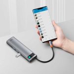 Baseus CAHUB-CT0G Metal Gleam Series 11-in-1 Multifunctional Type-C HUB Docking Station Gray - Image 6