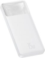 Baseus Bipow 10000mAh Power Bank 15W White - Digital Display Fast Charge