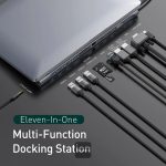 Baseus Enjoyment Series Multi-functional Type-C intelligent HD HUB 11 in 1 Dark gray  CATSX-G0G - Image 2