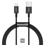 Baseus Superior Series USB to Lightning-Fast Charging Cable Data Transfer 2.4A for iPhone 13 12 11 Pro Max Mini XS X 8 7 6 5 SE iPad and More 1M Black - Image 2