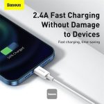 Baseus Superior Series USB to Lightning-Fast Charging Cable Data Transfer 2.4A for iPhone 13 12 11 Pro Max Mini XS X 8 7 6 5 SE iPad and More 1M Black - Image 3