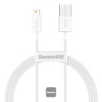 Baseus Superior Series USB to Lightning-Fast Charging Cable Data Transfer 2.4A for iPhone 13 12 11 Pro Max Mini XS X 8 7 6 5 SE iPad and More 1M White - Image 2