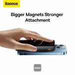 Baseus Magnetic Bracket Wireless Fast Charge Power Bank 10000mAh 20W Blue(With Baseus Simple wiring Type-C to Type-C 60W（20V/3A）30cm Black) Overseas Edition - Image 4