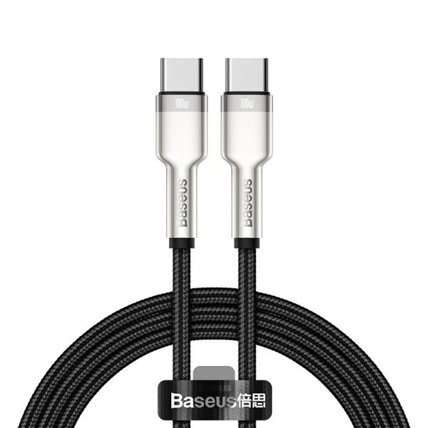 1656418066-1-1.jpg Baseus Display Fast Charging Data Cable Type-C to Type-C 100W (2m) Black - Image 1