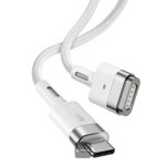 Baseus Zinc Magnetic Series iP Laptop Charging Cable Type-C to T-shaped Port 60W (2m) White - Image 3