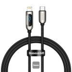 Baseus Display Fast Charging Data Cable Type-C to IP 20W (1m) Black - Image 2