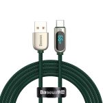 Baseus Display Fast Charging Data Cable USB to Type-C 66W (2m) Green - Image 3