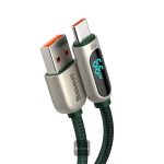 Baseus Display Fast Charging Data Cable USB to Type-C 66W (2m) Green - Image 2
