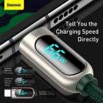 Baseus Display Fast Charging Data Cable USB to Type-C 66W (2m) Green - Image 4