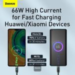 Baseus Display Fast Charging Data Cable USB to Type-C 66W (2m) Green - Image 6