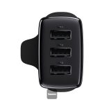 Baseus Compact Charger 3U/17W/UK - Mini Size - Smart Recognition Chips Black CCXJ020301