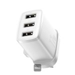 Baseus 3U compact wall charger charging multiple devices at once