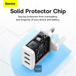 Baseus mini 17W wall charger with smart recognition chip, UK plug