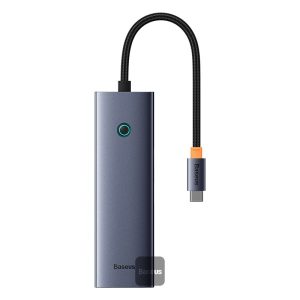 Baseus Metal Gleam 7-in-1 USB-C hub in space grey with USB-C cable