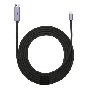 Baseus Type-C to HDMI 4K Adapter Cable (1m, Black) – graphene-shielded USB-C to HDMI cable