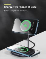 Baseus Swan 2-in-1 Wireless Magnetic Charging Bracket 20W WXSW-C01 - Image 3