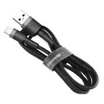 Baseus cafule Cable USB For iP 1.5A 2m Gray+Black (CALKLF-CG1) - Image 3