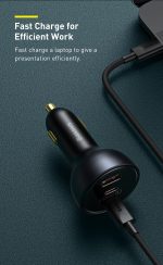 Baseus Multi-Port Fast Charge Car Charger C+C+U 160W - Image 3