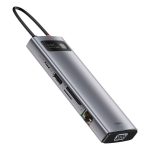 Baseus Metal Gleam Series 9-in-1 Multifunctional Type-C HUB Docking Station Space Gray - Image 2