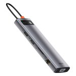 Baseus CAHUB-CT0G Metal Gleam Series 11-in-1 Multifunctional Type-C HUB Docking Station Gray - Image 3