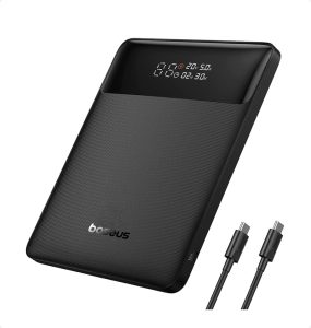 Baseus 20000mAh 100W Power Bank with digital display – front view