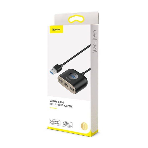 CAHUB-AY01-07-1.jpg Baseus Square round 4 in 1 USB HUB Adapter CAHUB-AY01 - Image 1