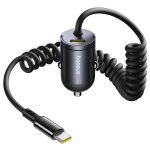 Baseus Tiny Star Mini Car Charger (C+C Cable Included ) 30W Cosmic Black (C00035001121-00) - Image 5