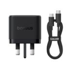 Baseus 65W GaN Charger 2C+U UK Plug – Cluster Black (P1011160D11 3-01) - Image 3