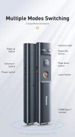 Baseus B0G Wireless Presenter Orange Dot Remote controller - Image 2