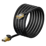 Baseus high Speed Seven types of RJ45 10Gigabit network cable (round cable)3m Black - Image 2