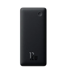 Baseus 10000mAh Power Bank 12W fast charging portable charger, black, with USB-C and USB-A ports