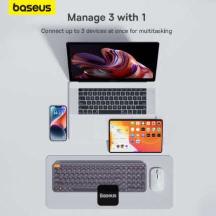 Baseus K01B Wireless Tri-Mode Keyboard – Tri-Mode Connection Bluetooth and 2.4GHz