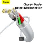 Baseus Pudding Series 100W USB-C to USB-C Fast Charging Cable 2M Nebula Purple - Image 4