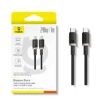 Baseus Dura Series USB-C to USB-C 240W Fast Charging Data Cable 1M, Gold Black - Image 2