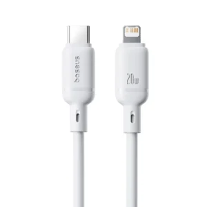 USB-C to Lightning Cable - Baseus Silky Series, 1m, Moon White