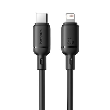 Baseus USB-C to Lightning Cable 1m, Cluster Black - front view