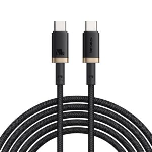 Baseus 240W USB-C to USB-C Cable - Dura Series fast charging data cable, Gold Black, 1 meter