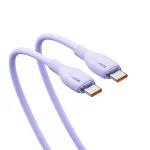 Baseus Pudding Series 100W USB-C to USB-C Fast Charging Cable 2M Nebula Purple - Image 2