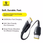 Baseus PicoGo 240W USB-C to USB-C Fast Charging Cable 1M Cosmic Black - Image 3