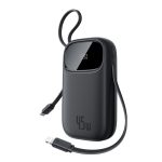 Baseus EnerFill FC31 power bank 20000mAh 45W with built-in Type-C and Lightning cables, Cosmic Black