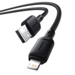 Baseus Silky Series USB-A to Lightning Fast Charging Cable 2 M Cluster Black - Image 2