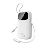 Baseus EnerFill FC31 Qpow 3 Digital Display Power Bank 20000mAh, 45W, Moon White