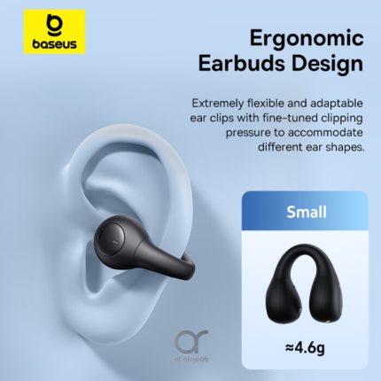 Baseus AirGo AS01 ergonomic open ear clip on wireless earbuds design