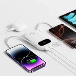Baseus EnerFill FC31 Qpow 3 Digital Display Power Bank 20000mAh, 45W, Moon White - Image 3