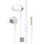Baseus Encok HZ11 white earphones, Moon White wired earphones with in-line mic