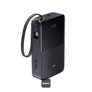 Baseus EnerFill FC51 Bipow2 Pro 20000mAh power bank with built in cable, Cosmic Black